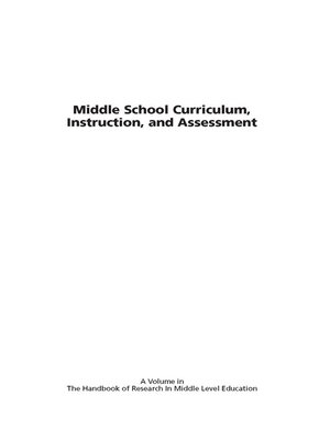 cover image of Middle School Curriculum, Instruction, and Assessment